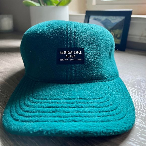 American Eagle Outfitters Accessories - NWOT Fleece Vintage 90's Teal Green Hat